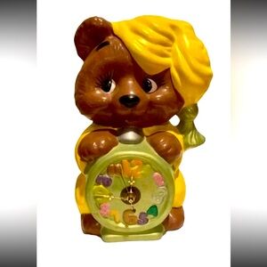 Vintage Ceramic bear clock